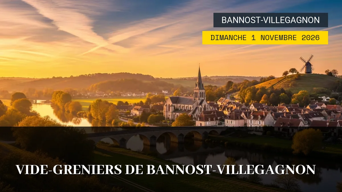 Affiche de l'événement : Vide-greniers de Bannost-Villegagnon – Dimanche 1 Novembre 2026