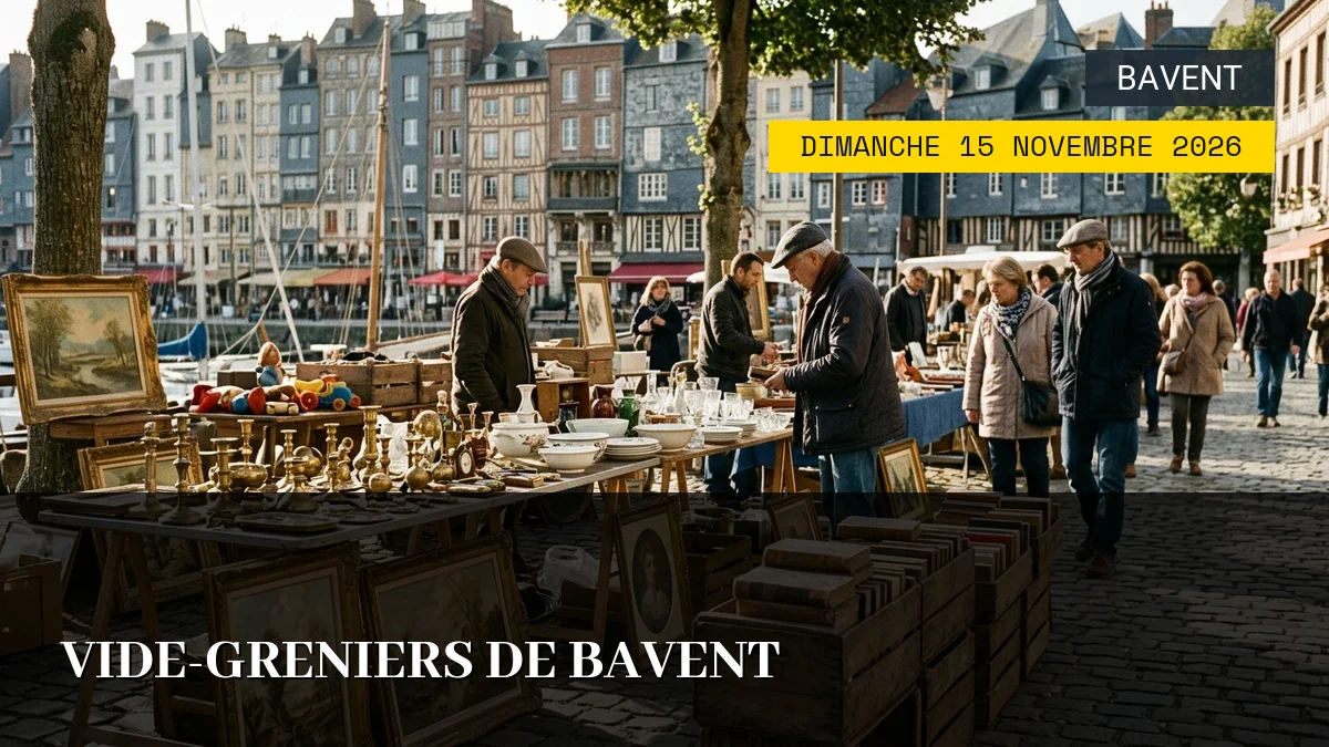 Affiche de l'événement : Vide-Greniers de Bavent – Dimanche 15 Novembre 2026