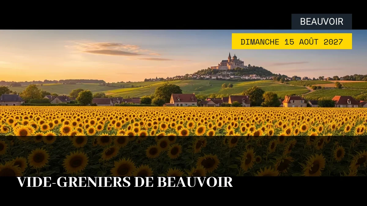 Affiche de l'événement : Vide-Greniers de Beauvoir – Dimanche 15 Août 2027
