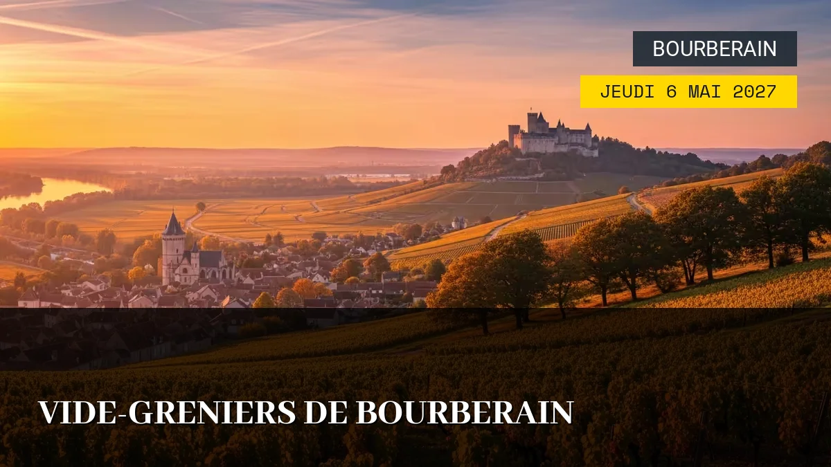 Affiche de l'événement : Vide-greniers de Bourberain – Jeudi 6 Mai 2027