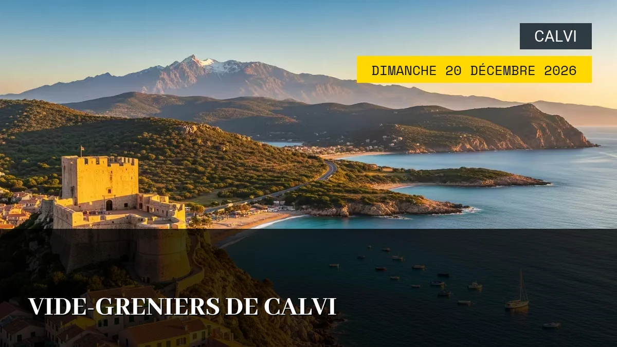 Affiche de l'événement : Vide-Greniers de Calvi – Dimanche 20 Décembre 2026