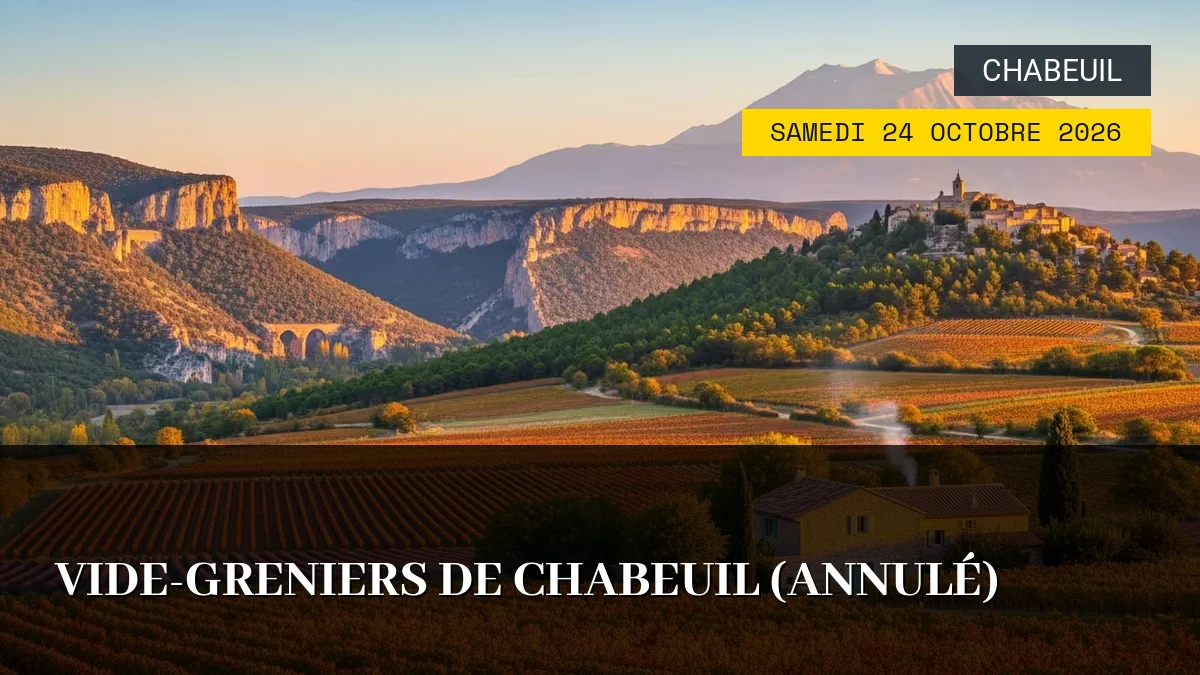 Affiche de l'événement : Vide-greniers de Chabeuil (Annulé) – Samedi 24 Octobre 2026