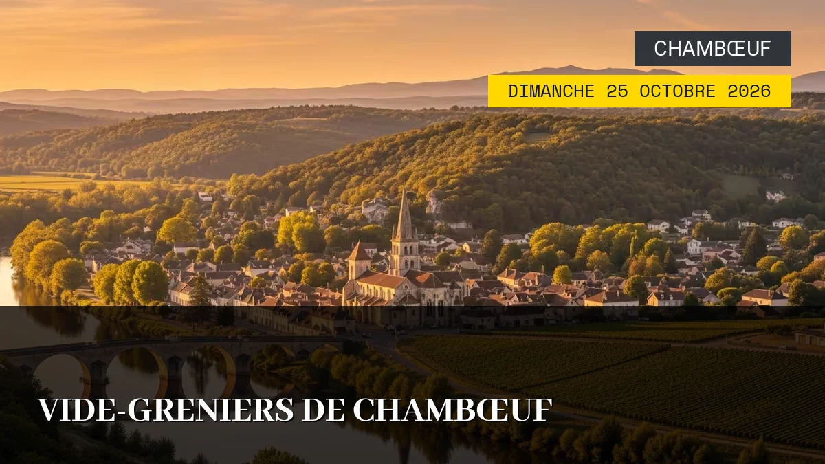 Affiche de l'événement : Vide-greniers de Chambœuf – Dimanche 25 Octobre 2026