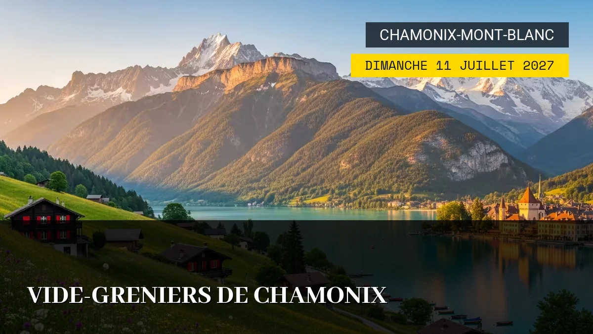 Affiche de l'événement : Vide-greniers de Chamonix – Dimanche 11 Juillet 2027