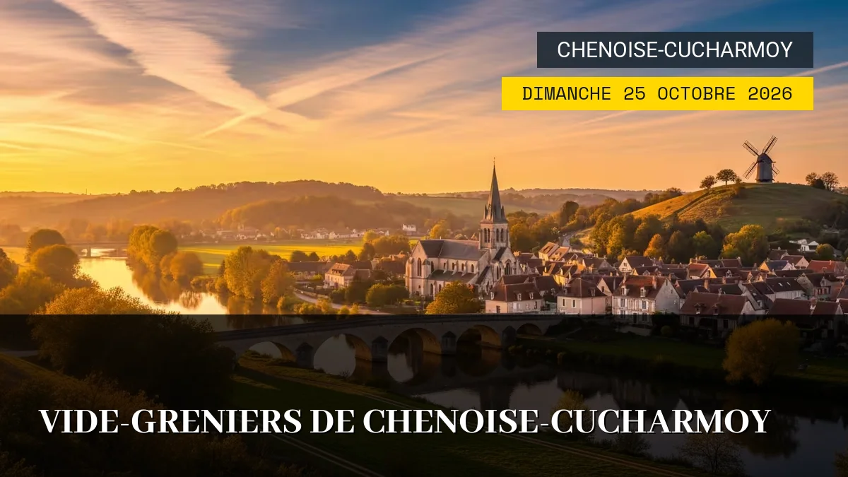 Affiche de l'événement : Vide-greniers de Chenoise-Cucharmoy – Dimanche 25 Octobre 2026