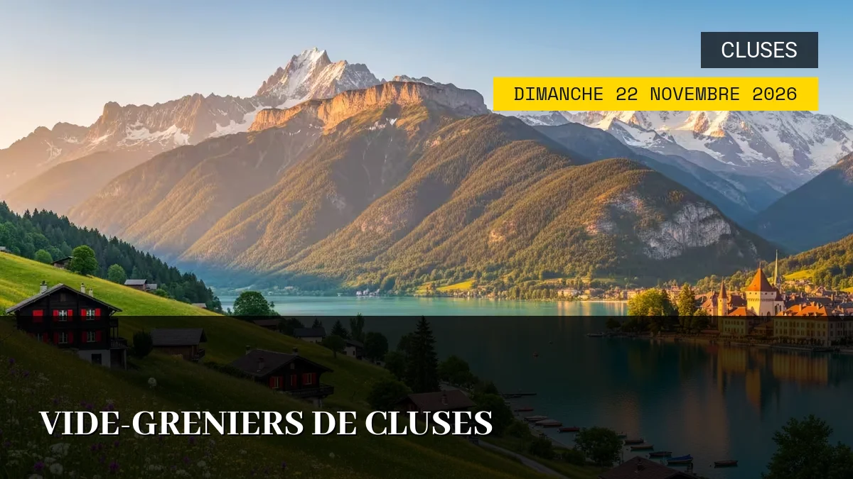 Affiche de l'événement : Vide-Greniers de Cluses – Dimanche 22 Novembre 2026
