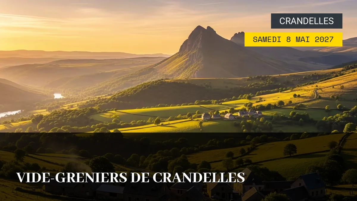 Affiche de l'événement : Vide-greniers de Crandelles – Samedi 8 Mai 2027