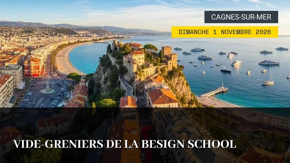 Affiche de l'événement : Vide-Greniers de la Besign School – Dimanche 1 Novembre 2026