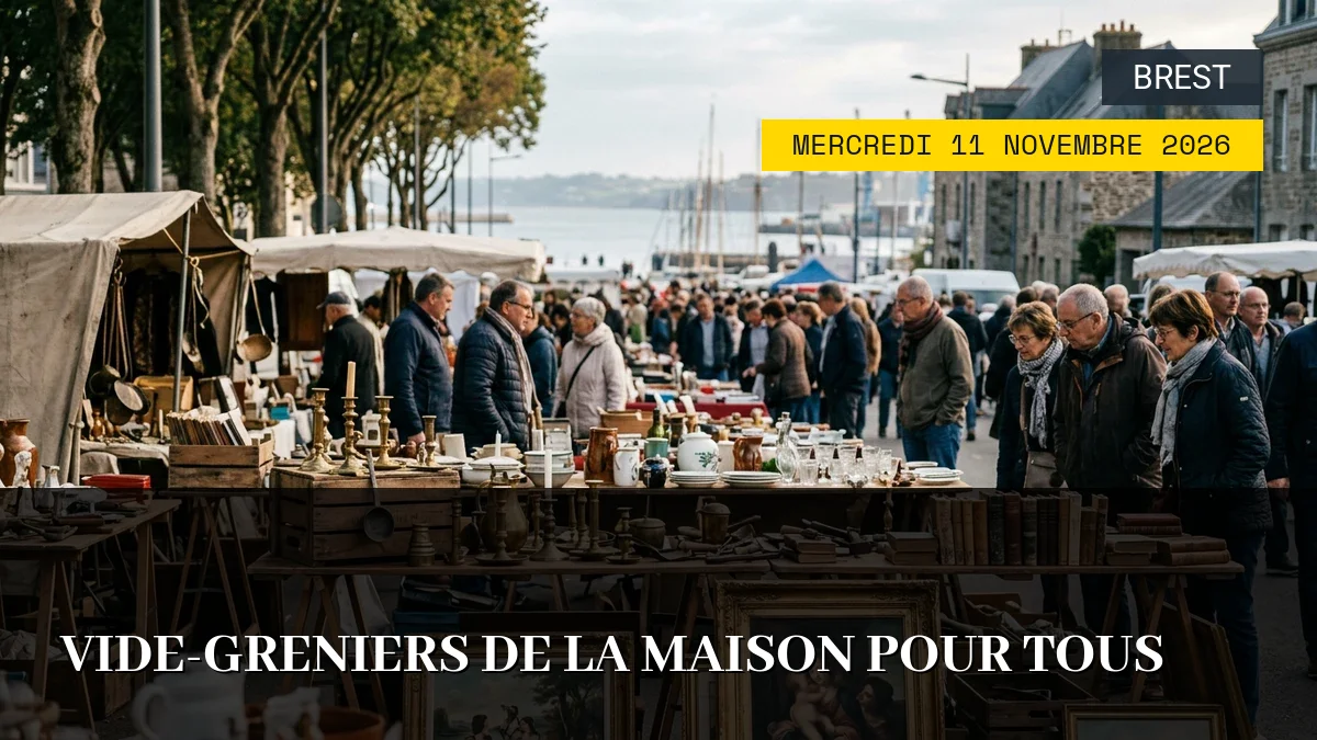 Affiche de l'événement : Vide-Greniers de la Maison Pour Tous – Mercredi 11 Novembre 2026