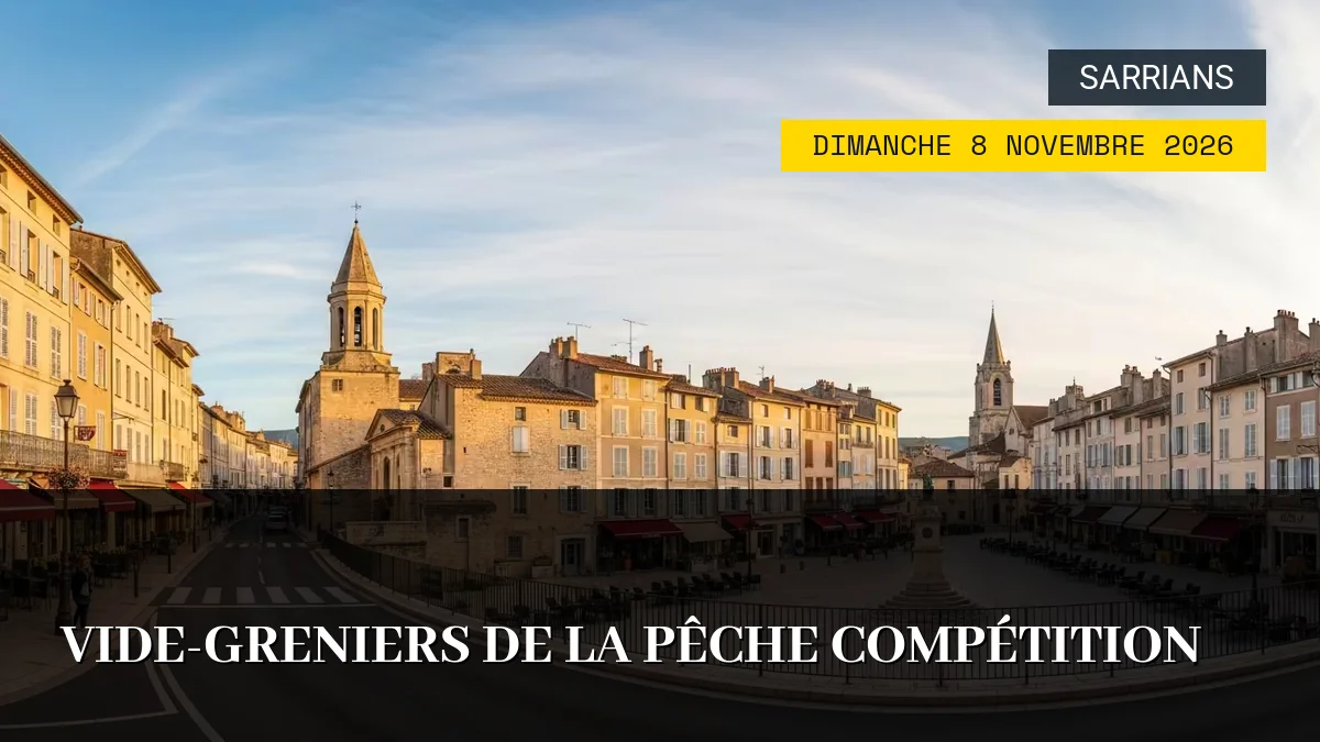 Affiche de l'événement : Vide-Greniers de la Pêche Compétition – Dimanche 8 Novembre 2026