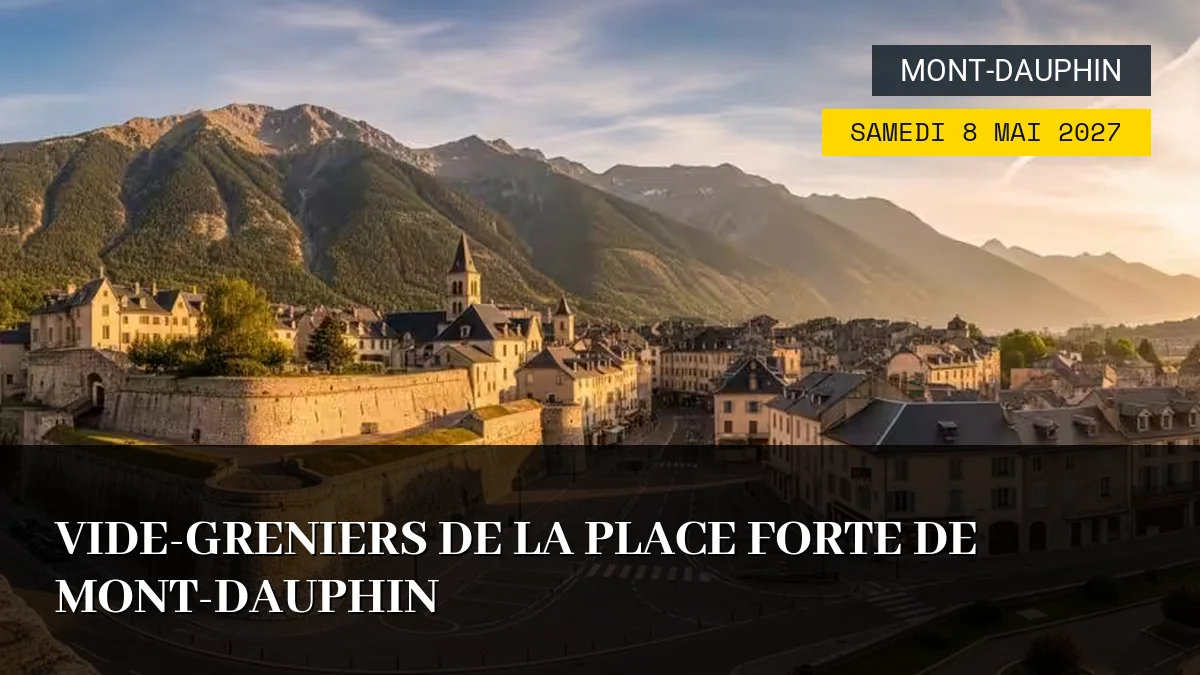 Affiche de l'événement : Vide-Greniers de la Place Forte de Mont-Dauphin – Samedi 8 Mai 2027