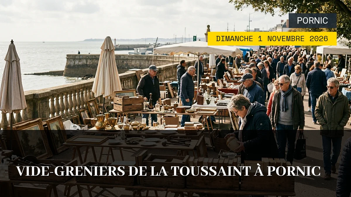 Affiche de l'événement : Vide-Greniers de la Toussaint à Pornic – Dimanche 1 Novembre 2026