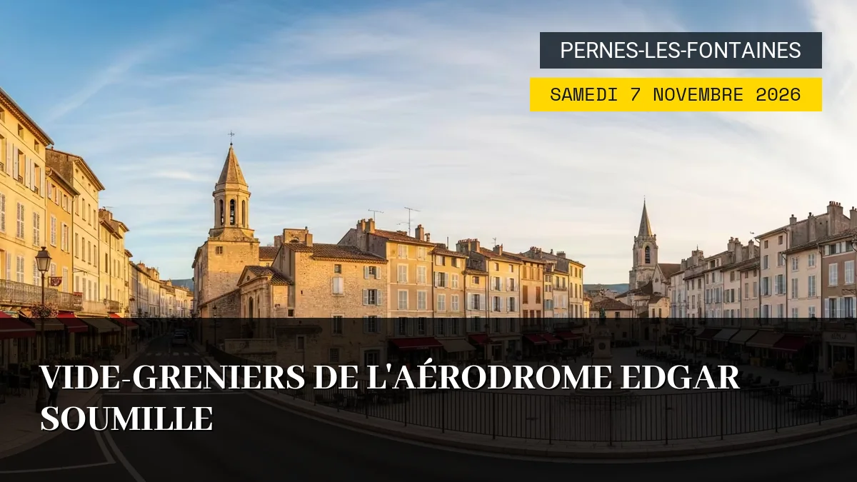 Affiche de l'événement : Vide-Greniers de l&rsquo;Aérodrome Edgar Soumille – Samedi 7 Novembre 2026