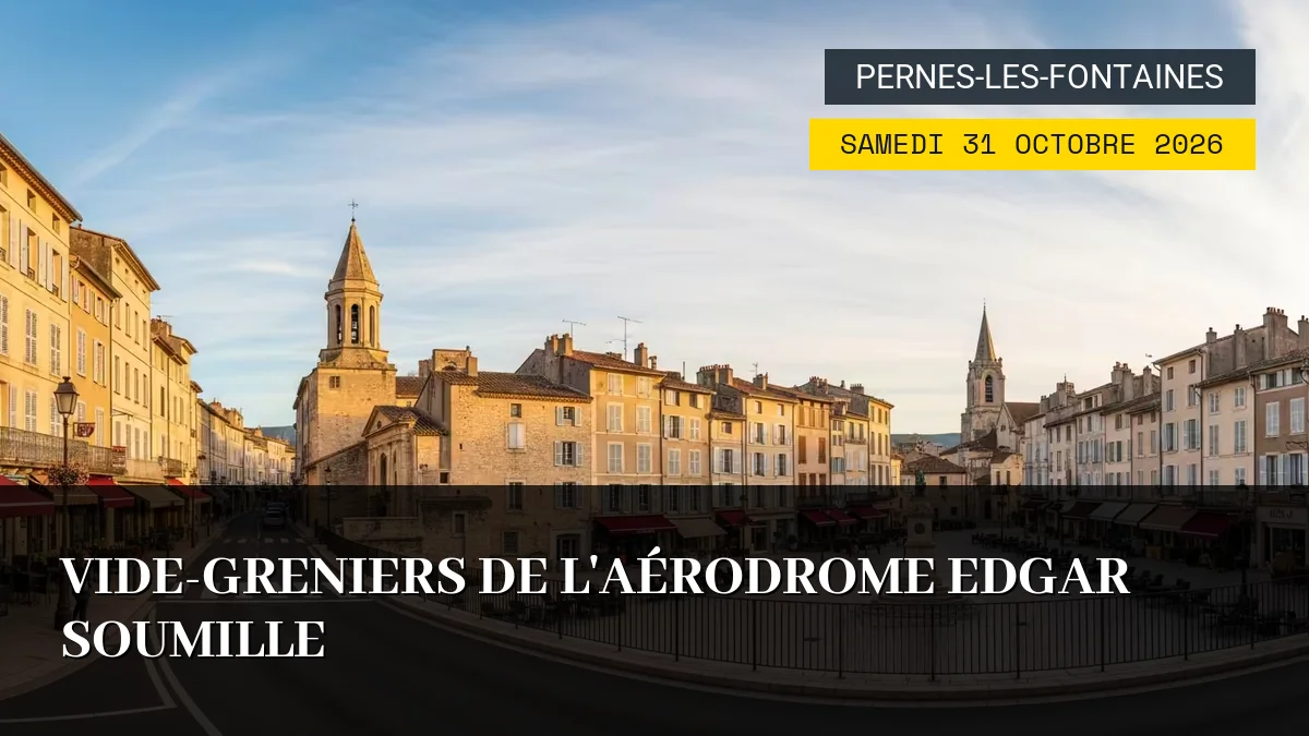 Affiche de l'événement : Vide-greniers de l&rsquo;Aérodrome Edgar Soumille – Samedi 31 Octobre 2026
