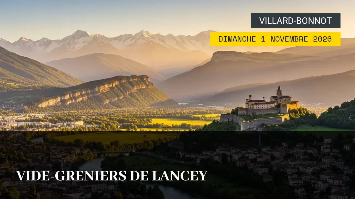 Affiche de l'événement : Vide-greniers de Lancey – Dimanche 1 Novembre 2026