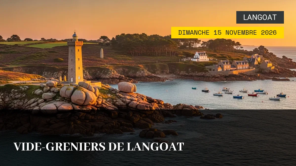 Affiche de l'événement : Vide-greniers de Langoat – Dimanche 15 Novembre 2026