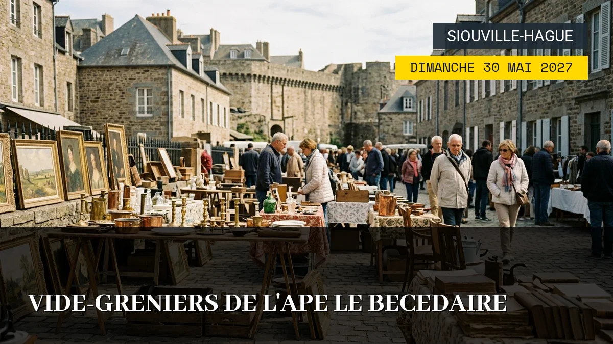 Affiche de l'événement : Vide-Greniers de l&rsquo;APE Le Becedaire – Dimanche 30 Mai 2027