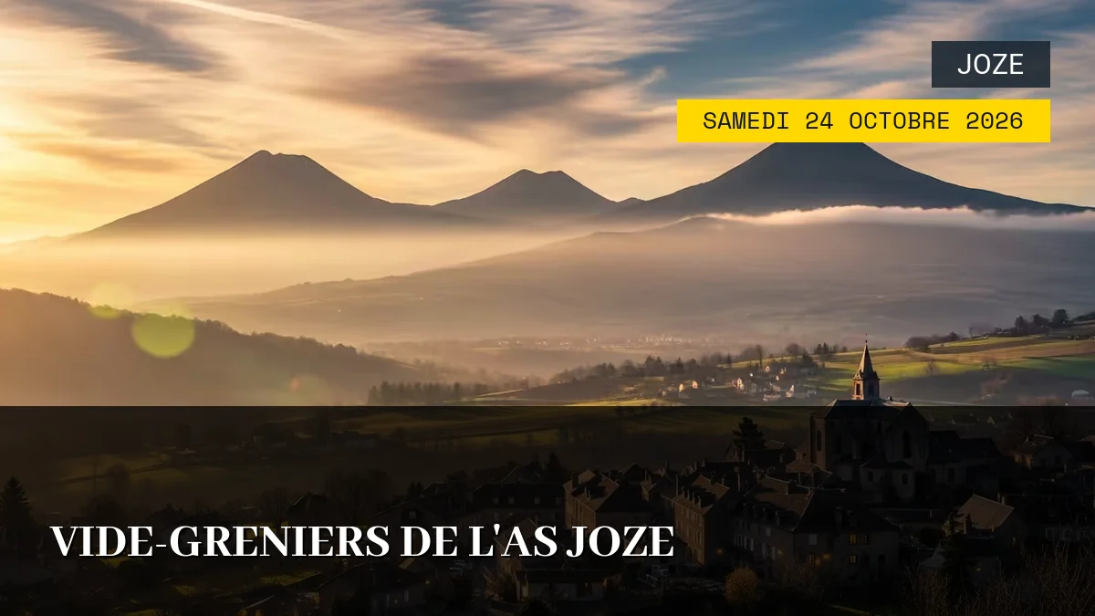 Affiche de l'événement : Vide-Greniers de l&rsquo;AS Joze – Samedi 24 Octobre 2026