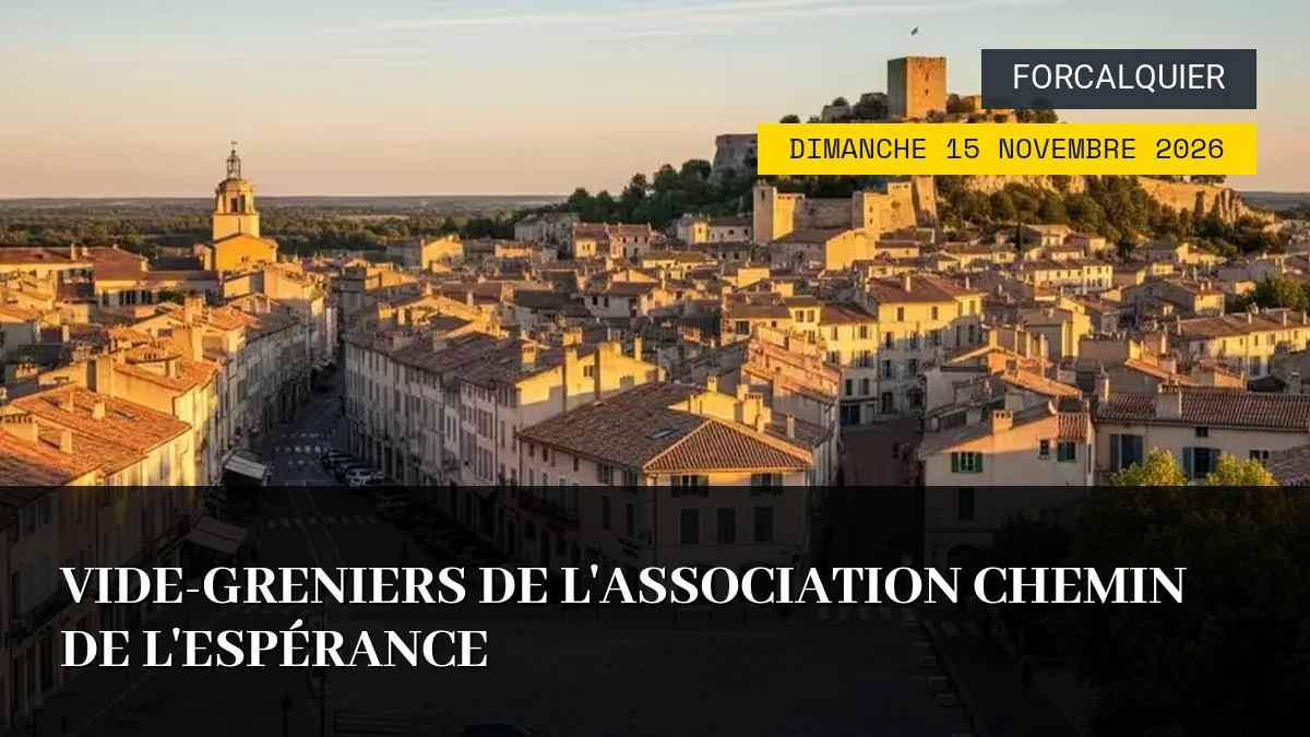 Affiche de l'événement : Vide-greniers de l&rsquo;Association Chemin de l&rsquo;Espérance – Dimanche 15 Novembre 2026