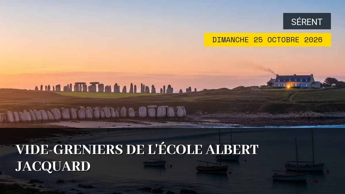 Affiche de l'événement : Vide-greniers de l&rsquo;École Albert Jacquard – Dimanche 25 Octobre 2026