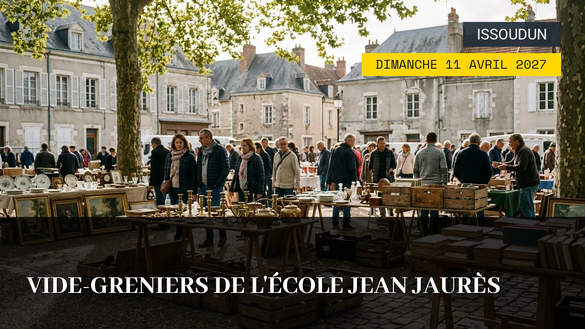 Affiche de l'événement : Vide-greniers de l&rsquo;école Jean Jaurès – Dimanche 11 Avril 2027