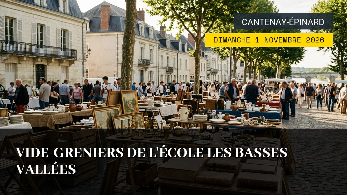 Affiche de l'événement : Vide-greniers de l&rsquo;École Les Basses Vallées – Dimanche 1 Novembre 2026