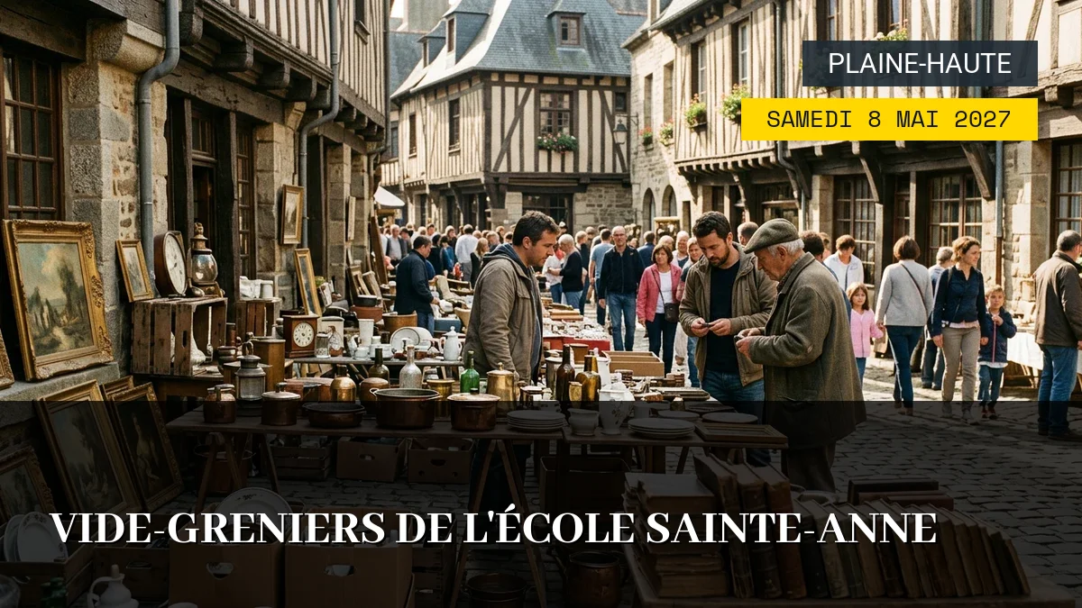 Affiche de l'événement : Vide-greniers de l&rsquo;école Sainte-Anne – Samedi 8 Mai 2027