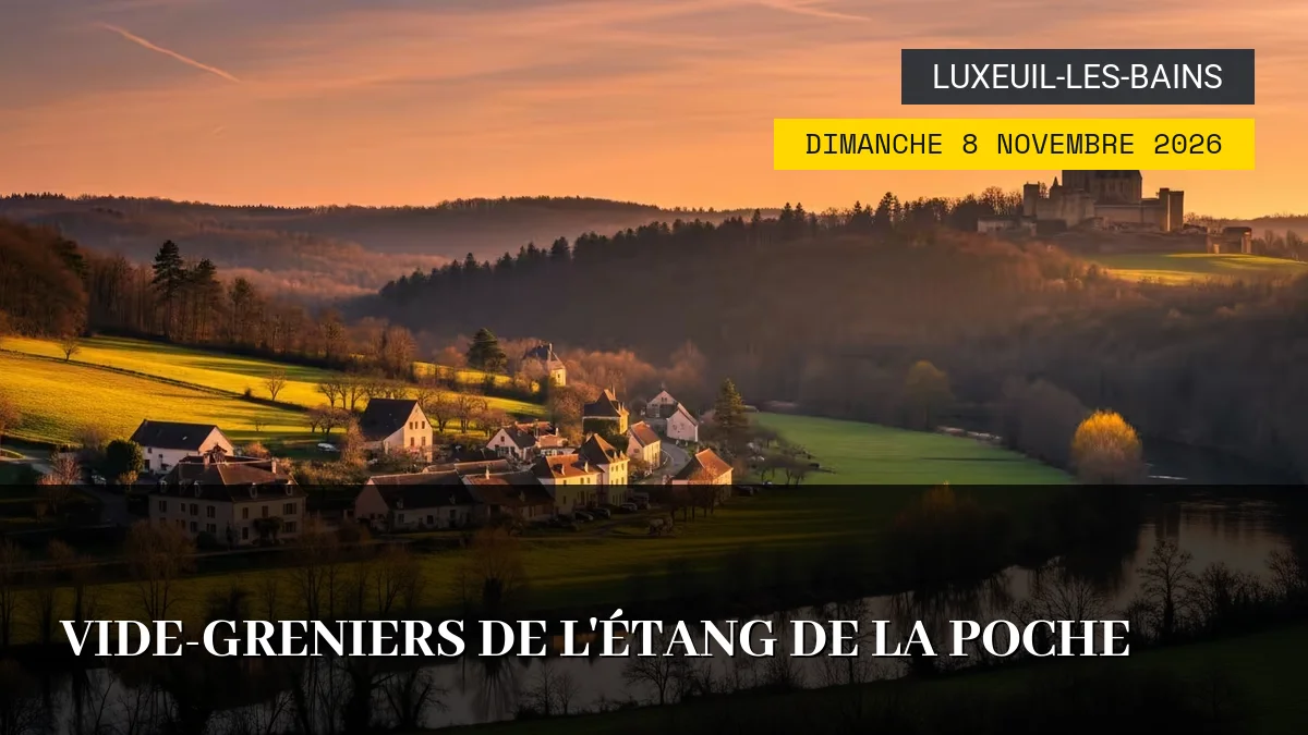 Affiche de l'événement : Vide-greniers de l&rsquo;Étang de la Poche – Dimanche 8 Novembre 2026