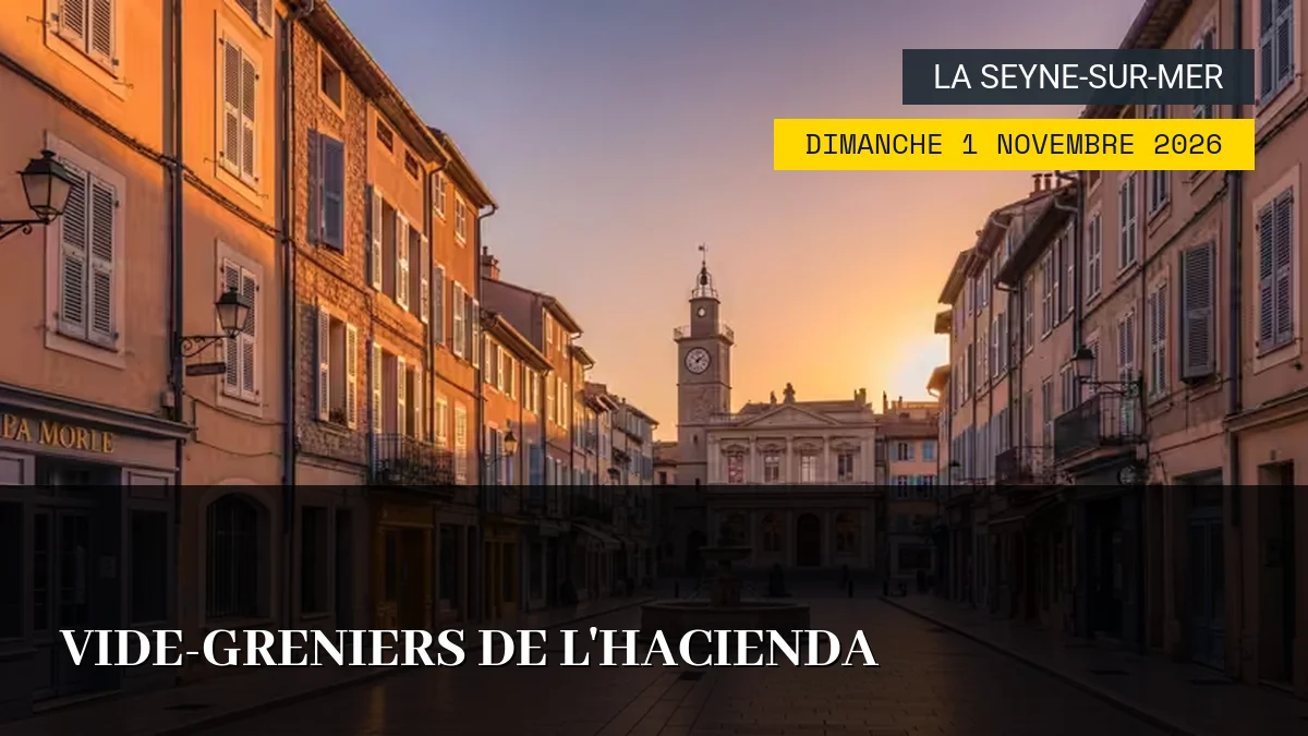 Affiche de l'événement : Vide-Greniers de l&rsquo;Hacienda – Dimanche 1 Novembre 2026