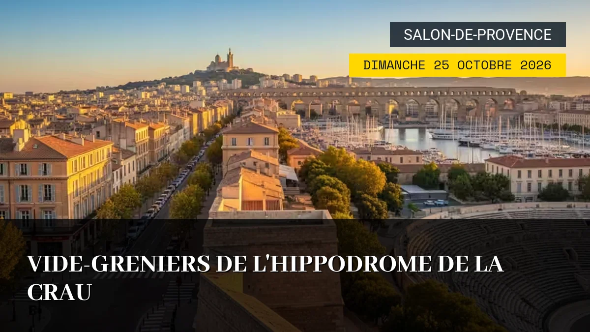 Affiche de l'événement : Vide-Greniers de l&rsquo;Hippodrome de la Crau – Dimanche 25 Octobre 2026
