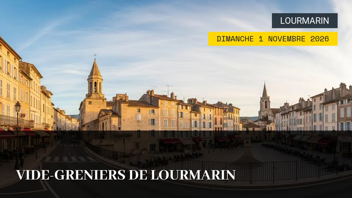 Affiche de l'événement : Vide-Greniers de Lourmarin – Dimanche 1 Novembre 2026