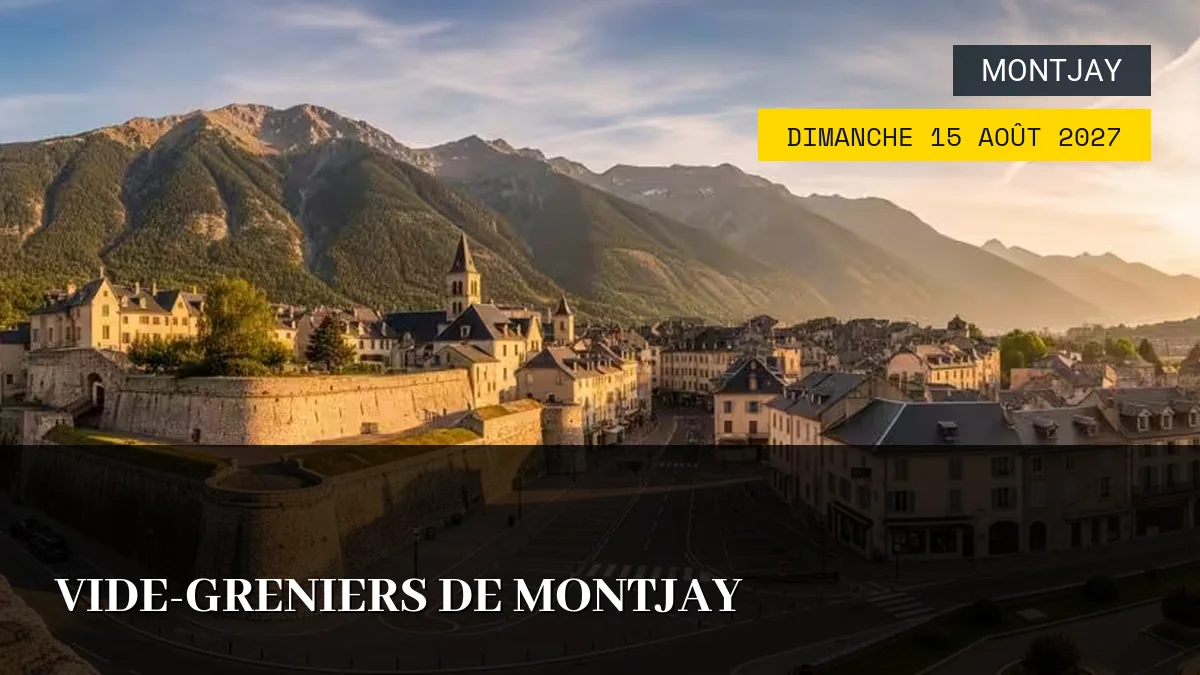 Affiche de l'événement : Vide-Greniers de Montjay – Dimanche 15 Août 2027