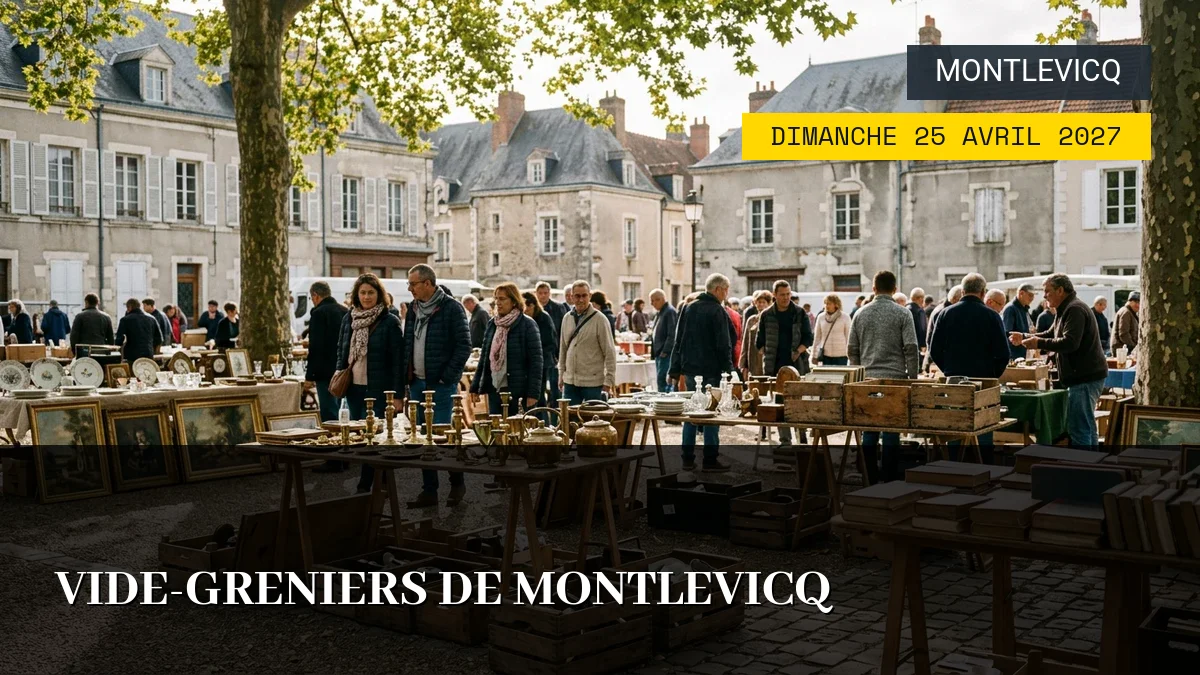 Affiche de l'événement : Vide-greniers de Montlevicq – Dimanche 25 Avril 2027