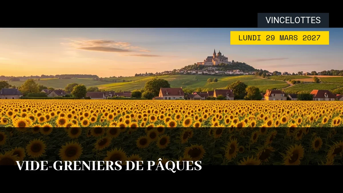 Affiche de l'événement : Vide-greniers de Pâques – Lundi 29 Mars 2027
