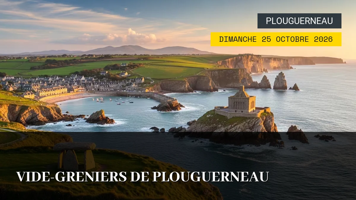 Affiche de l'événement : Vide-greniers de Plouguerneau – Dimanche 25 Octobre 2026
