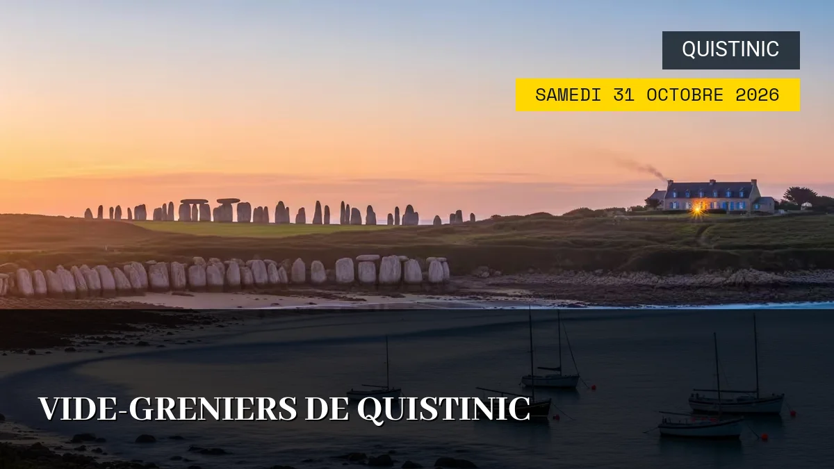 Affiche de l'événement : Vide-greniers de Quistinic – Samedi 31 Octobre 2026