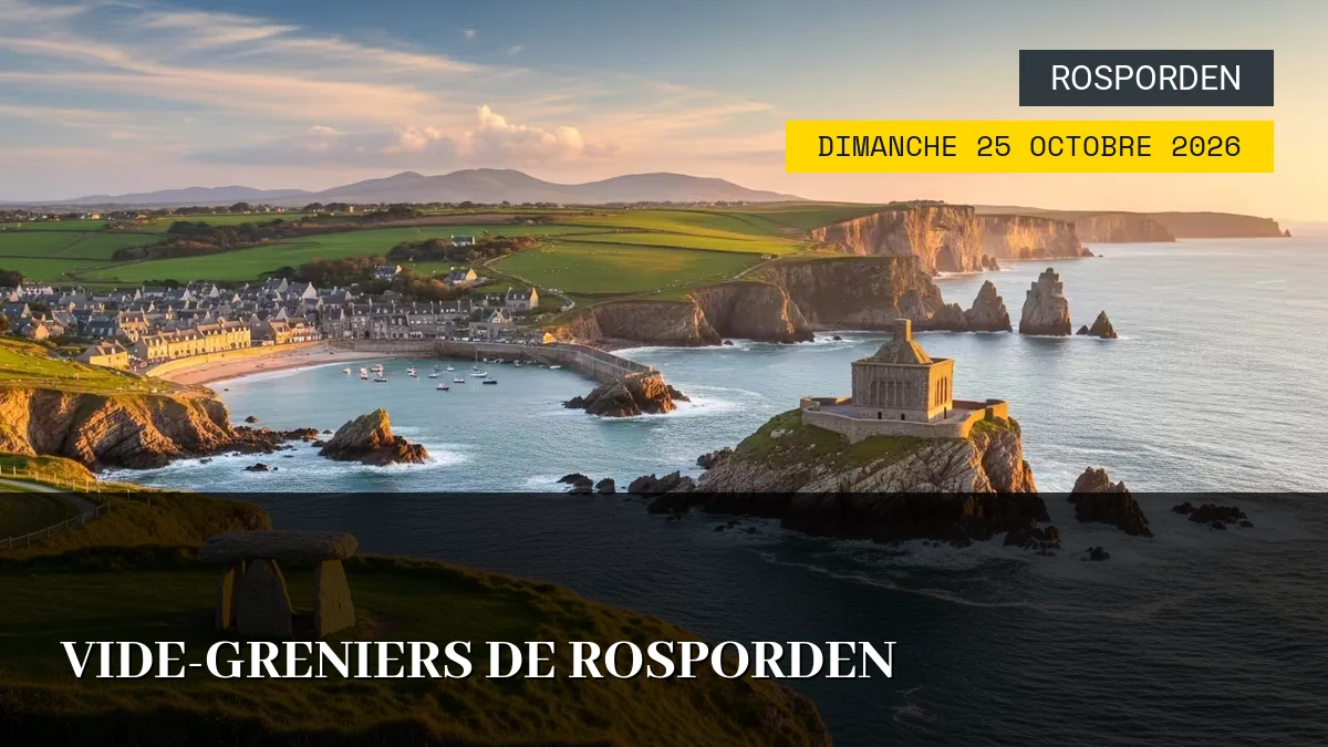 Affiche de l'événement : Vide-greniers de Rosporden – Dimanche 25 Octobre 2026