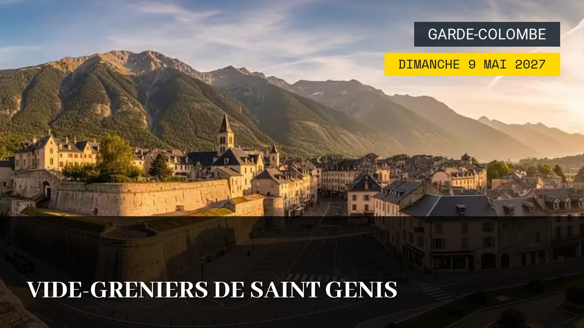 Affiche de l'événement : Vide-greniers de Saint Genis – Dimanche 9 Mai 2027