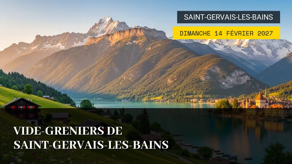 Affiche de l'événement : Vide-Greniers de Saint-Gervais-les-Bains – Dimanche 14 Février 2027