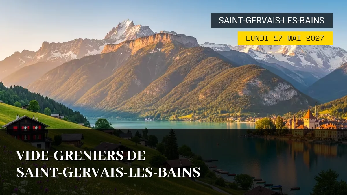 Affiche de l'événement : Vide-Greniers de Saint-Gervais-les-Bains – Lundi 17 Mai 2027