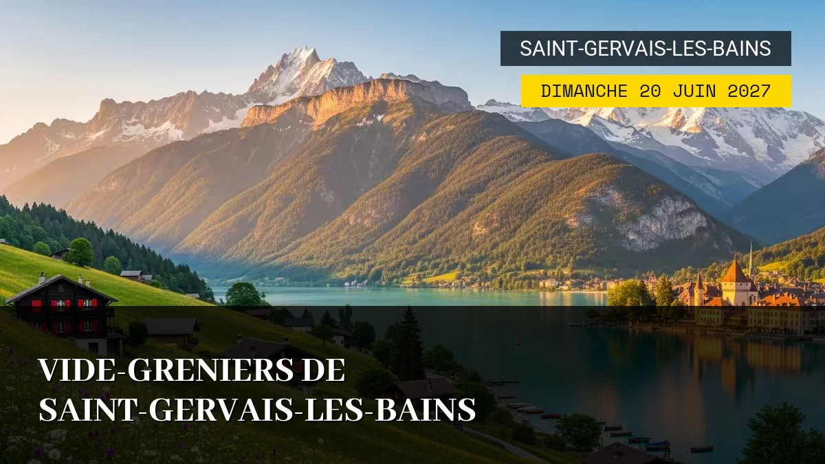 Affiche de l'événement : Vide-Greniers de Saint-Gervais-les-Bains – Dimanche 20 Juin 2027