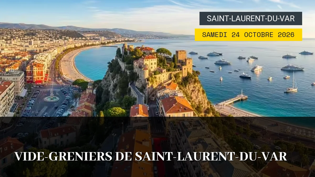 Affiche de l'événement : Vide-greniers de Saint-Laurent-du-Var – Samedi 24 Octobre 2026