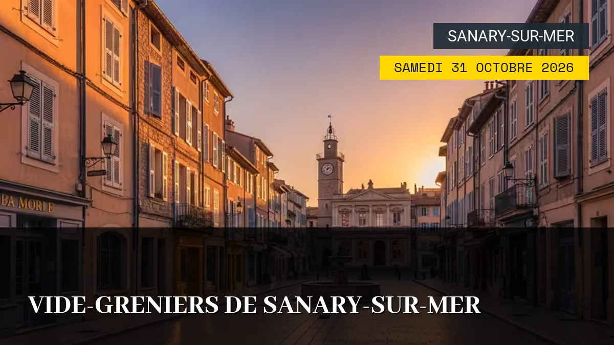 Affiche de l'événement : Vide-Greniers de Sanary-sur-Mer – Samedi 31 Octobre 2026