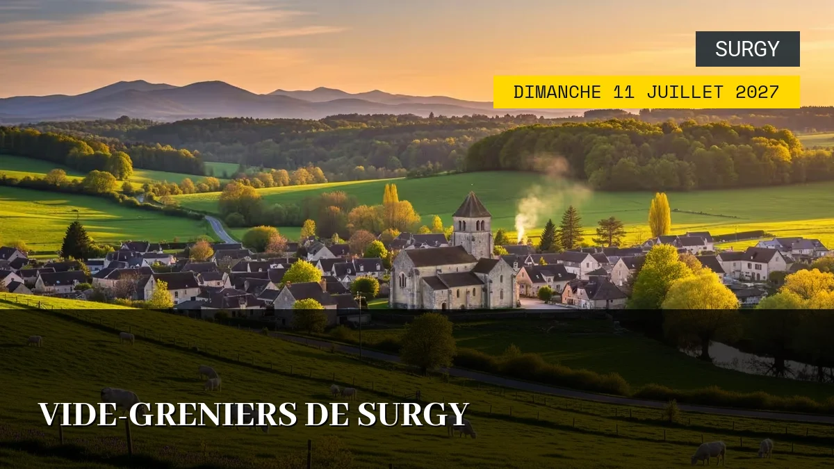 Affiche de l'événement : Vide-greniers de Surgy – Dimanche 11 Juillet 2027