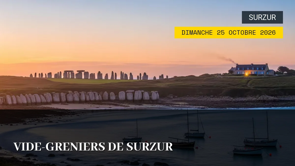 Affiche de l'événement : Vide-greniers de Surzur – Dimanche 25 Octobre 2026