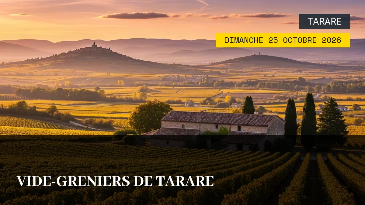 Affiche de l'événement : Vide-Greniers de Tarare – Dimanche 25 Octobre 2026