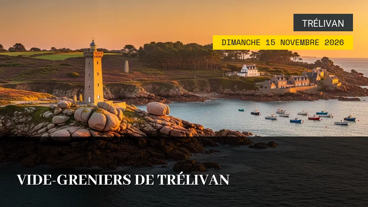 Affiche de l'événement : Vide-greniers de Trélivan – Dimanche 15 Novembre 2026