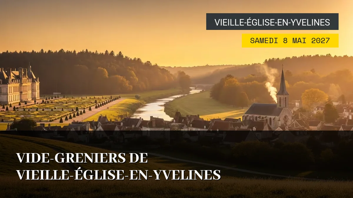 Affiche de l'événement : Vide-greniers de Vieille-Église-en-Yvelines – Samedi 8 Mai 2027