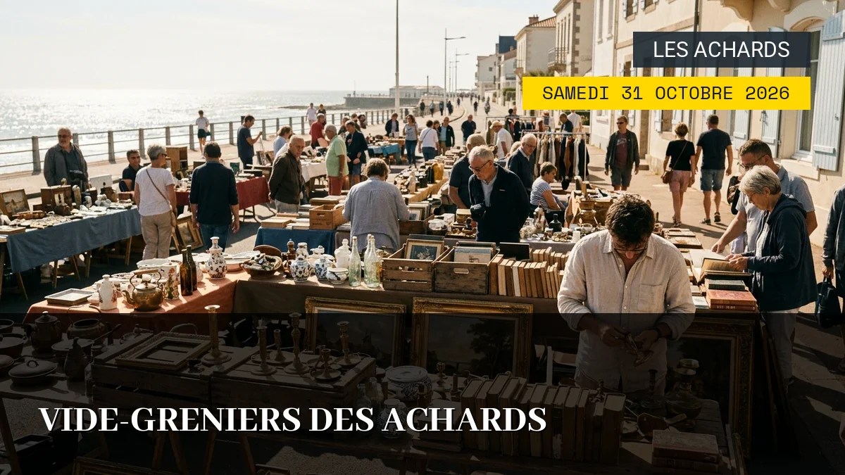 Affiche de l'événement : Vide-greniers des Achards – Samedi 31 Octobre 2026
