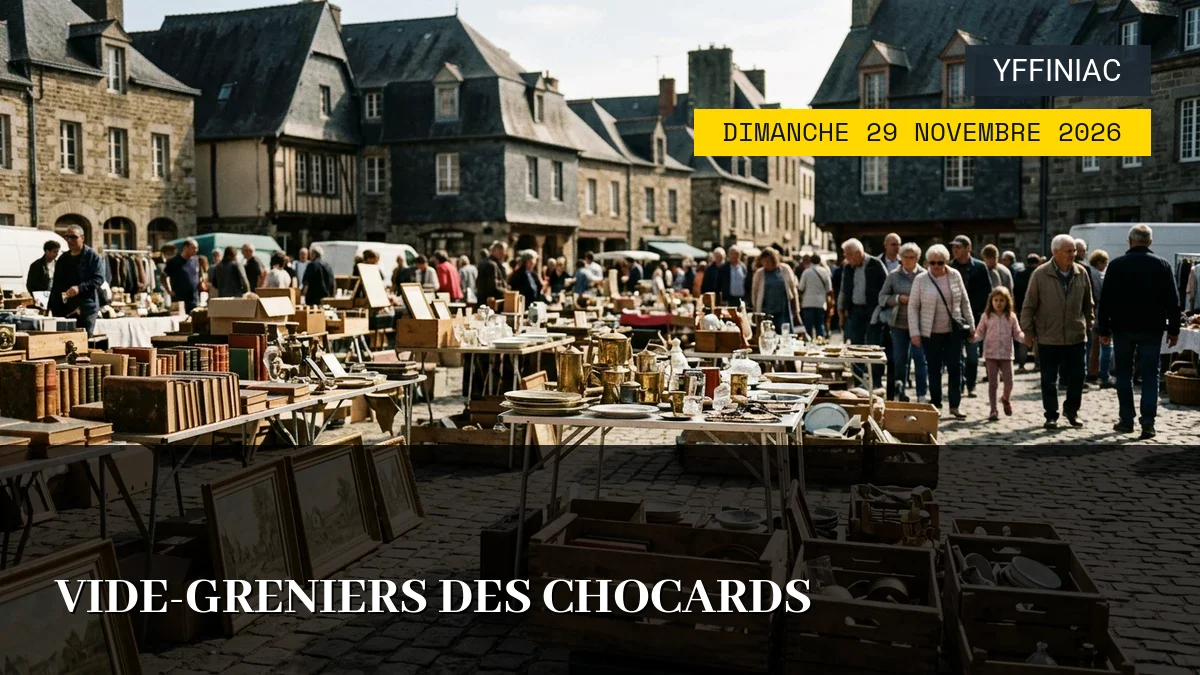 Affiche de l'événement : Vide-greniers des Chocards – Dimanche 29 Novembre 2026
